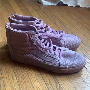 Vans Sk8Hi snakeskin leather zip. monopython